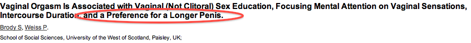 Study said “Penis size matters” Study said “Penis size matters”